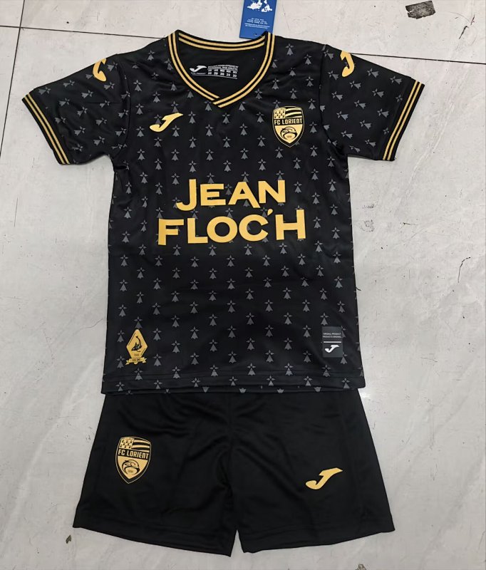 Niño_Kids lorient Third Away Soccer Uniform 25 26-taiyun
